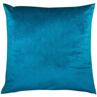 Bella Plain Velvet Extra-Large Cushion in Teal Blue