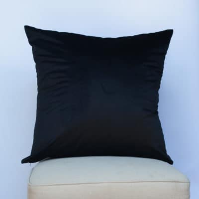 Bella Plain Velvet Extra-Large Cushion in Black