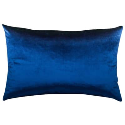 Bella Plain Velvet XL Rectangular Cushion in Navy Blue