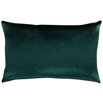 Bella Plain Velvet XL Rectangular Cushion in Green