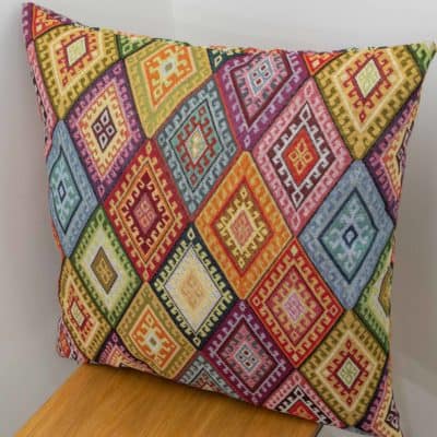 XL Kilim Weave Cushion Rainbow