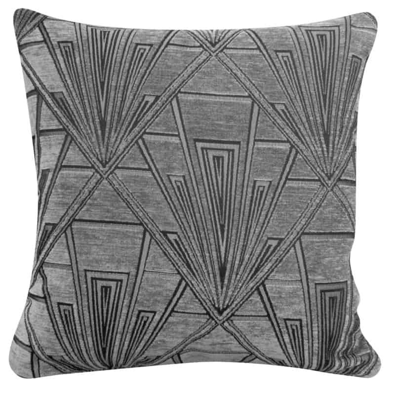 Art Deco Geometric Cushion Grey