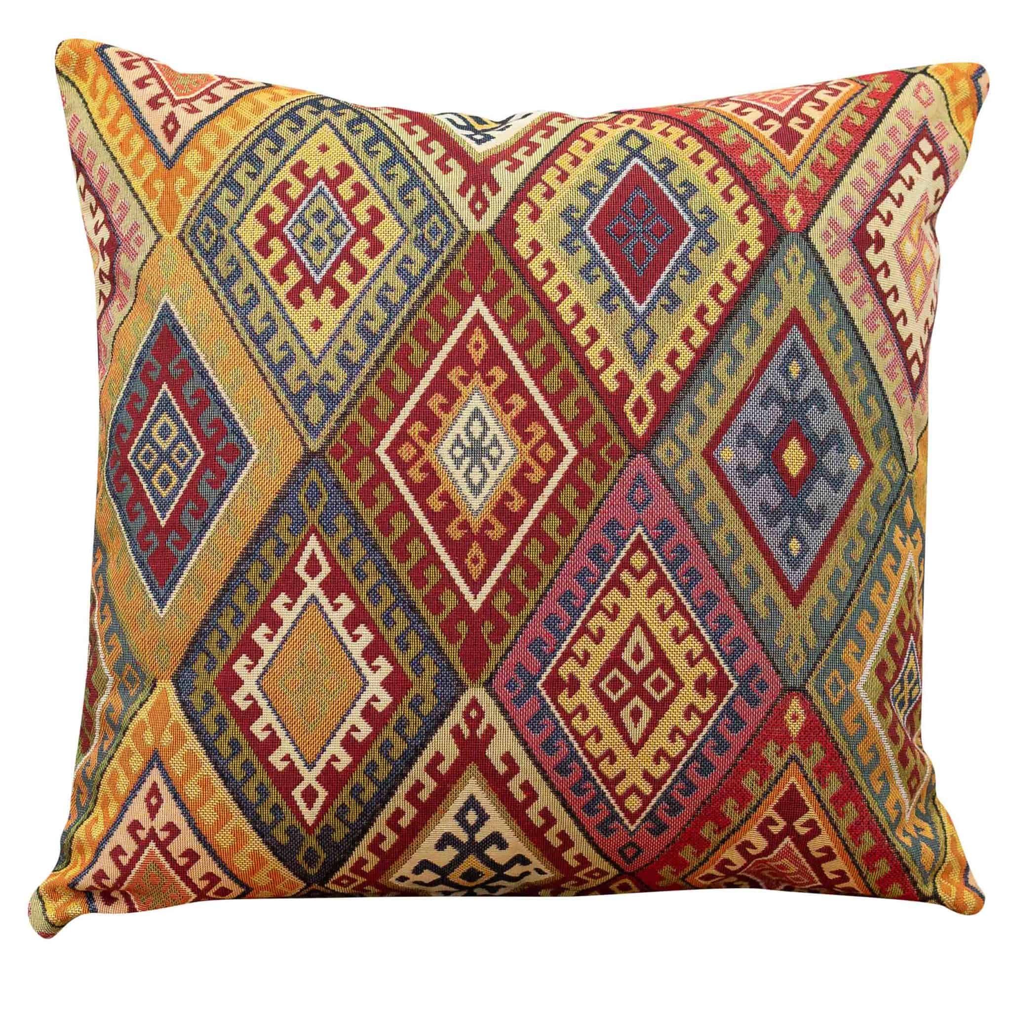 Woven Art Deco Cushion - Linen Loft