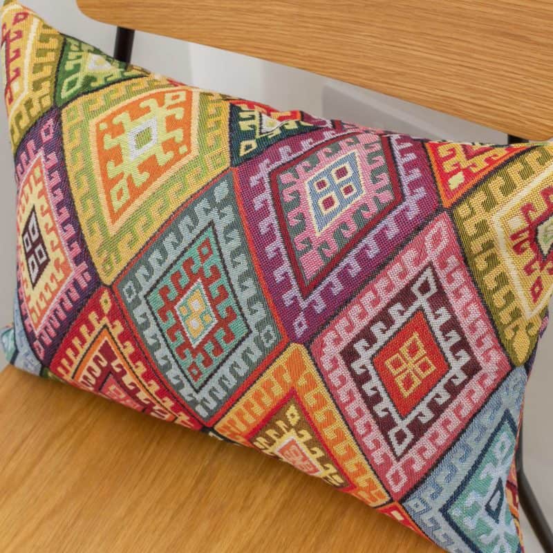 Kilim Weave Rainbow Boudoir Cushion