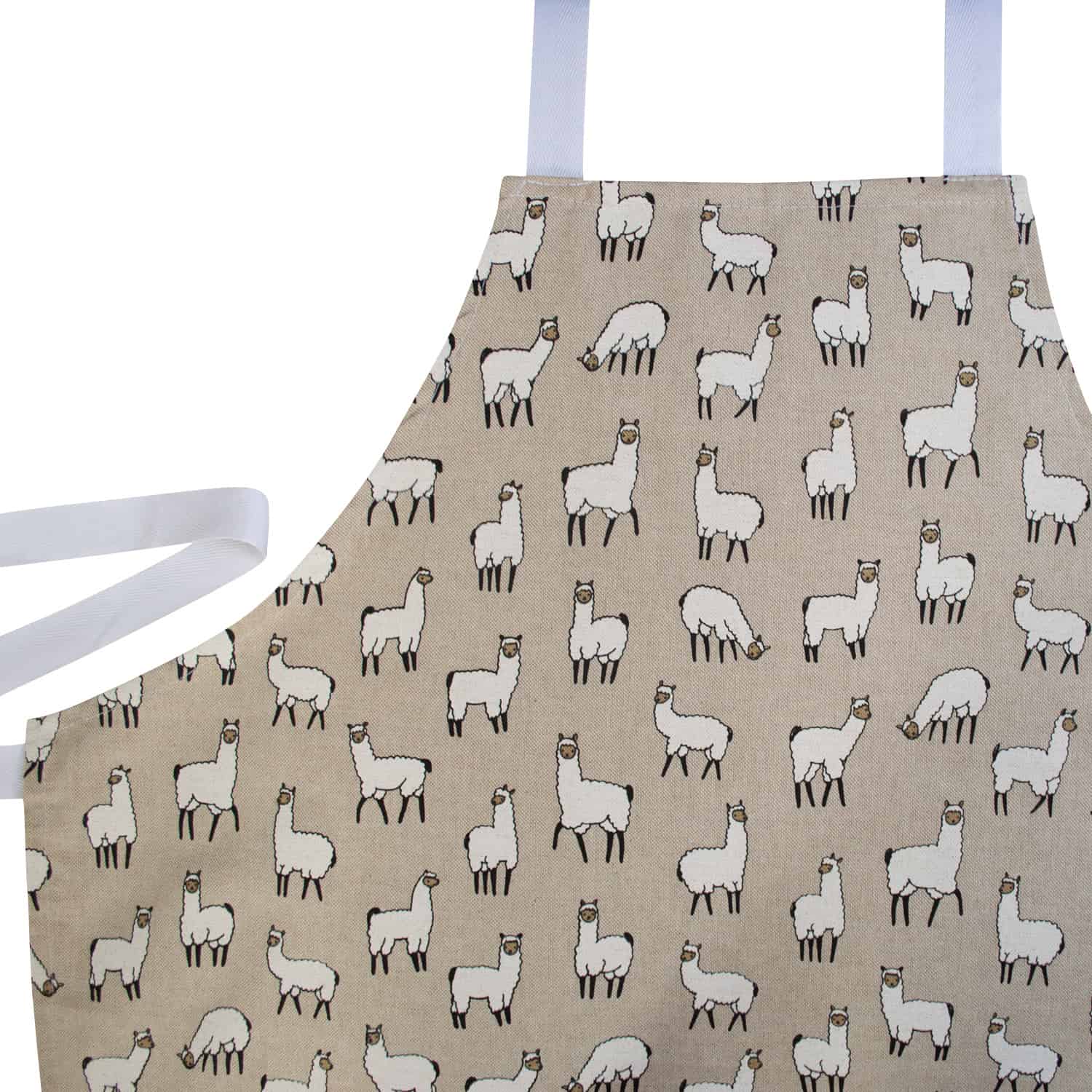 Linen Llama Print Apron - Linen Loft