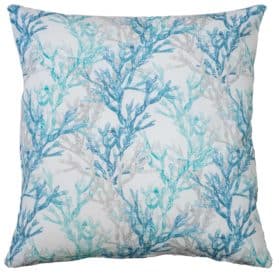 Coral Reef Cushion in Blue