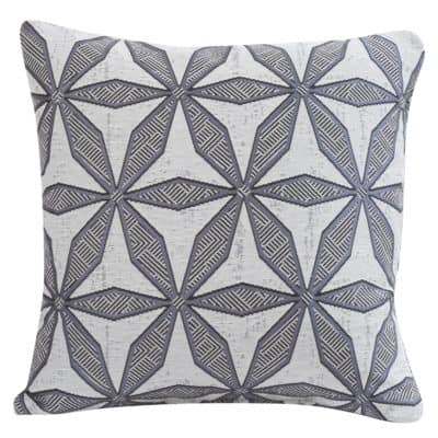 Star Geometry Cushion in Charcoal