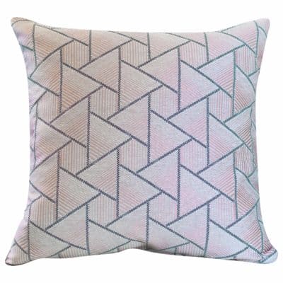 Triangles Geometry Cushion in Blush Pink